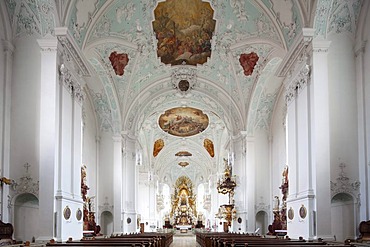 Interior, Goessweinstein Basilica, Franconian Switzerland, Franconian Alb, Upper Franconia, Franconia, Bavaria, Germany, Europe