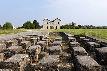 Biriciana Castle, Roman fort, reconstructed North Gate, Weissenburg in Bavaria, Middle Franconia, Franconia, Bavaria, Germany, Europe