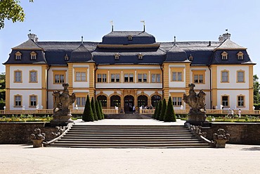 Castle in the rococo garden in Veitshoechheim, Main-Franconia region, Lower Franconia, Franconia, Bavaria, Germany, Europe