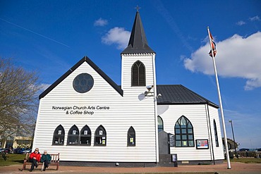 Norwegian Church Arts Centre and Coffee Shop, Cardiff Bay, Cardiff, Caerdydd, South Glamorgan, Wales, United Kingdom, Europe