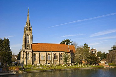 All Saints Church by Thames river, Marlow Street, Marlow, Buckinghamshire, England, United Kingdom, Europe