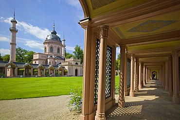 Prayer walk, mosque, Schloss Schwetzingen or Schwetzingen Castle palace gardens, Schwetzingen, Baden-Wuerttemberg, Germany, Europe