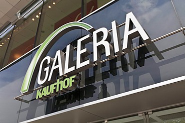 Logo of the department store Galeria Kaufhof on the Zeil, Frankfurt, Hesse, Germany, Europe