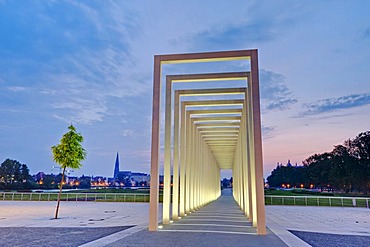 Portico, entrance to the site of the Federal Garden Show in 2009, Schwerin, Mecklenburg-Western Pomerania, Germany, Europe