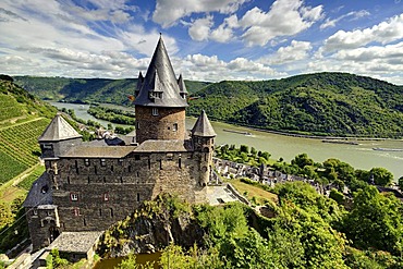 Youth hostel, Burg Stahleck Castle, Bacharach am Rhein, Rhineland-Palatinate, Germany, Europe