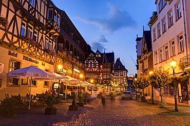 Alter Marktplatz, Old Market Square, Bacharach am Rhein, Rhineland-Palatinate, Germany, Europe