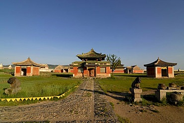 Temple in the inner complex of Erdene Zuu Khiid Monastery, Karakorum, Kharkhorin, Oevoerkhangai Aimak, Mongolia, Asia