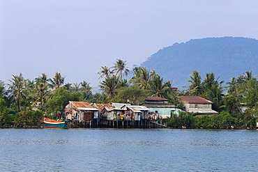 Teuk Chhou River, Kampong Bay River, Kampot, Cambodia, Indochina, Southeast Asia