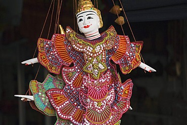 Puppet or marionette, souvenir, Old Market, Psar Chas, Siem Reap, Cambodia, Indochina, Southeast Asia, Asia