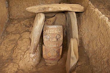 5000 year old sculpture, in San Agustin, Alto de Los Idolos, Huila, Colombia, South America