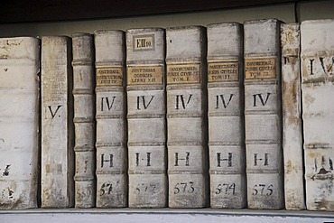 Very old books, library, Strahov Monastery, Hrad&any, Castle District, Prague, Czech Republic, Europe