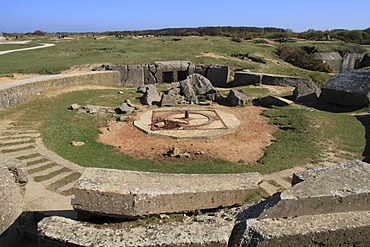 Second World War bunker ruins, Pointe du Hoc, Calvados, Region Basse-Normandie, Normandy, France, Europe