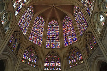 Choir, Saint Gatien's Cathedral, Tours, Departement Inde-et-Loire, Region Centre, France, Europe