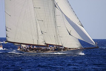 Historic sailing ship regatta at the Classic Week of the Yacht Club Monaco, Principality of Monaco, Cote d'Azur, Europe