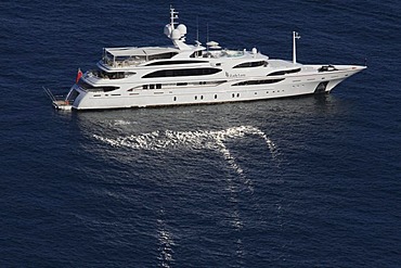 Benetti motor yacht Lady Lara off Monaco, Cote d'Azur, Mediterranean sea, Europe