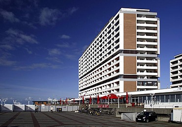 Holiday apartments on the beach promenade, Westerland, Sylt Island, North Friesland, Schleswig-Holstein, Germany, Europe