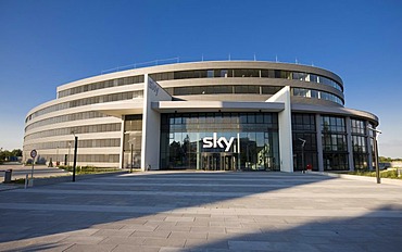 New headquarters of the Sky Deutschland AG, Medienallee 26, Unterfoehring, Bavaria, Germany, Europe