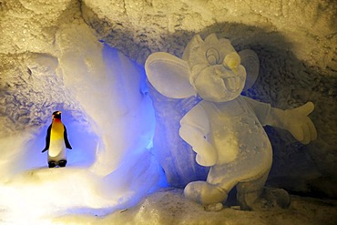 Largest glacier cave in the world, Mt. Mittelallalin, Saas Fee, Valais, Switzerland, Europe