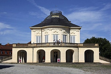 Side view of Schloss Solitude Castle, Stuttgart-West, Stuttgart, Swabia, Baden-Wuerttemberg, Germany, Europa