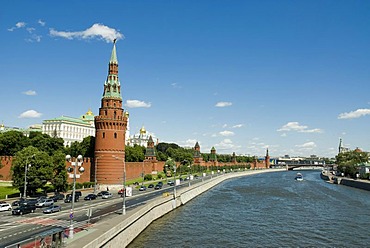 View on the Moscow Kremlin and Moskva river, Moscow, Russia