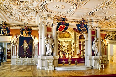 Throne room, Schloss Friedenstein castle, Gotha, Thueringen, Germany, Europe