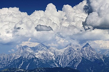 View from the Kitzbueheler Horn on the Wilder Kaiser range, Tyrol, Austria, Europe