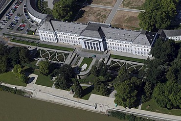 Aerial view, site of the Federal Garden Show at the Electoral Palace, Koblenz, Rhineland-Palatinate, Germany, Europe