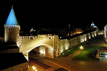 City gate on the Rue St. Jean, Quebec City, Quebec, Canada