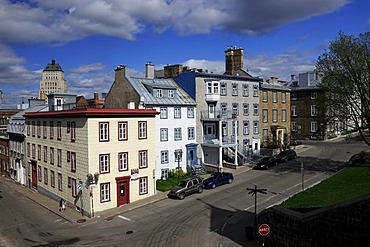 Streets in the historic town centre of Quebec City, Quebec, Canada