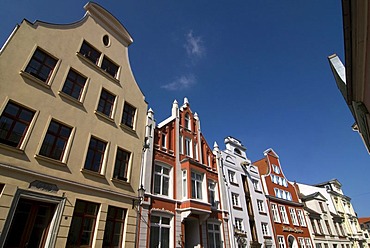 Historic buildings in Wismar, Mecklenburg-Western Pomerania, Germany, Europe