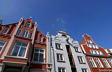 Historic buildings in Wismar, Mecklenburg-Western Pomerania, Germany, Europe