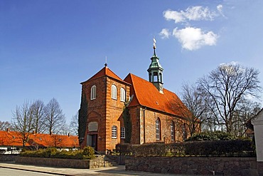 Historic Schlosskirche, Castle Church, in Ahrensburg, Stormarn district, Schleswig-Holstein, Germany, Europe