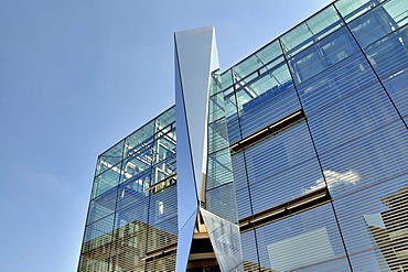 POLYLIT by Carsten Nicolai, in the back the glass cube of the art museum, Kleiner Schlossplatz square, Stuttgart, Baden-Wuerttemberg, Germany, Europe