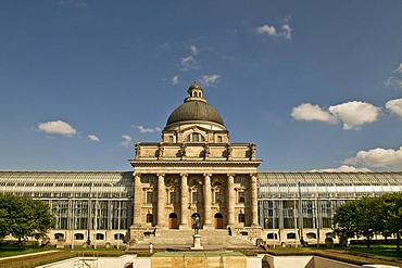 Bayerische Staatskanzlei, Bavarian State Chancellery, view on the Hofgarten park, Munich, Bavaria, Germany, Europe