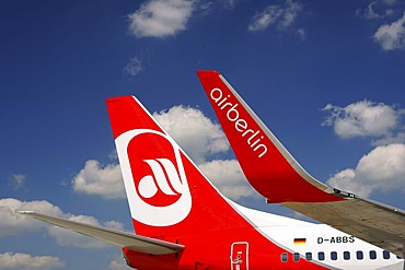 Plane, tail unit, Air Berlin, Boeing 737