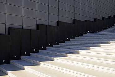 Stairs, light, shadow, Fundacion Frax, art gallery, museum, Albir, Altea, Costa Blanca, Alicante province, Spain, Europe