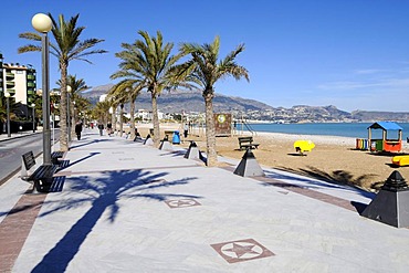 Promenade of Stars, El Paseo de Estrellas, celebrities, waterfront, beach promenade, Albir, Altea, Costa Blanca, Alicante province, Spain, Europe