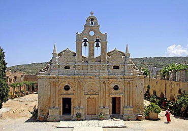 Monastery Church, Arkadi Monastery, Moni Arkadi, National Monument, Crete, Greece, Europe