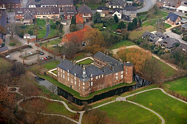 Aerial photo, Ringenberg Castle, Ringenberg, Hamminkeln, Lower Rhine, North Rhine-Westphalia, Germany, Europe