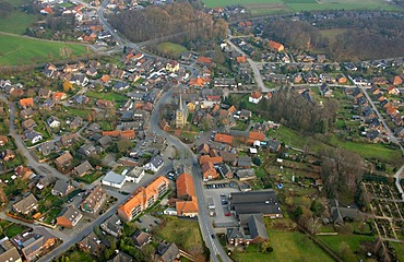 Aerial photo, Bruenen, Hamminkeln, Lower Rhine, North Rhine-Westphalia, Germany, Europe