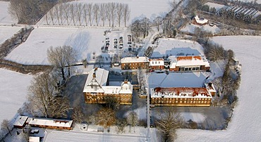 Aerial photo, Schloss Werries Castle, Hamm, Ruhr area, North Rhine-Westphalia, Germany, Europe