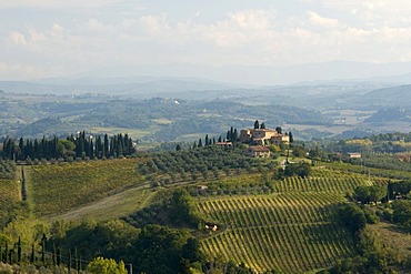 Typical Tuscan landscape near San Gimignano, Tuscany, Italy, Europe