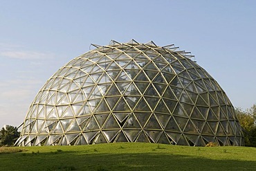 Domed greenhouse, Botanical Garden, Duesseldorf, North Rhine-Westphalia, Germany, Europe