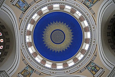 Interior, cupola of the Karl-Borromaeus-Kirche church, Central Cemetery, Vienna, Austria, Europe