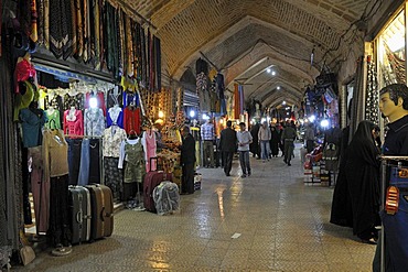 Shops in the covered bazar of Zanjan, Iran, Persia, Asia