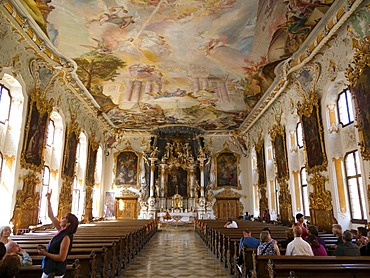 Interior of the Maria de Victoria asam church, Ingolstadt on Danube River, Bavaria, Germany, Europe