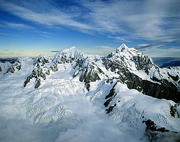 Mount Tasman, aerial view, Aoraki/Mount Cook National Park, South Island, New Zealand