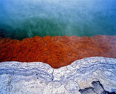 Champagne Pool, hot springs, geothermal area Waiotapu, Rotorua, North Island, New Zealand