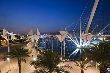 Porto Ragerra, waterfront promenade, Genova, Genoa, Liguria, Italy, Europe