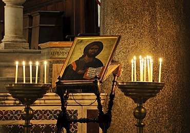 Icon in Santa Maria, Trastevere, Rome, Italy, Europe